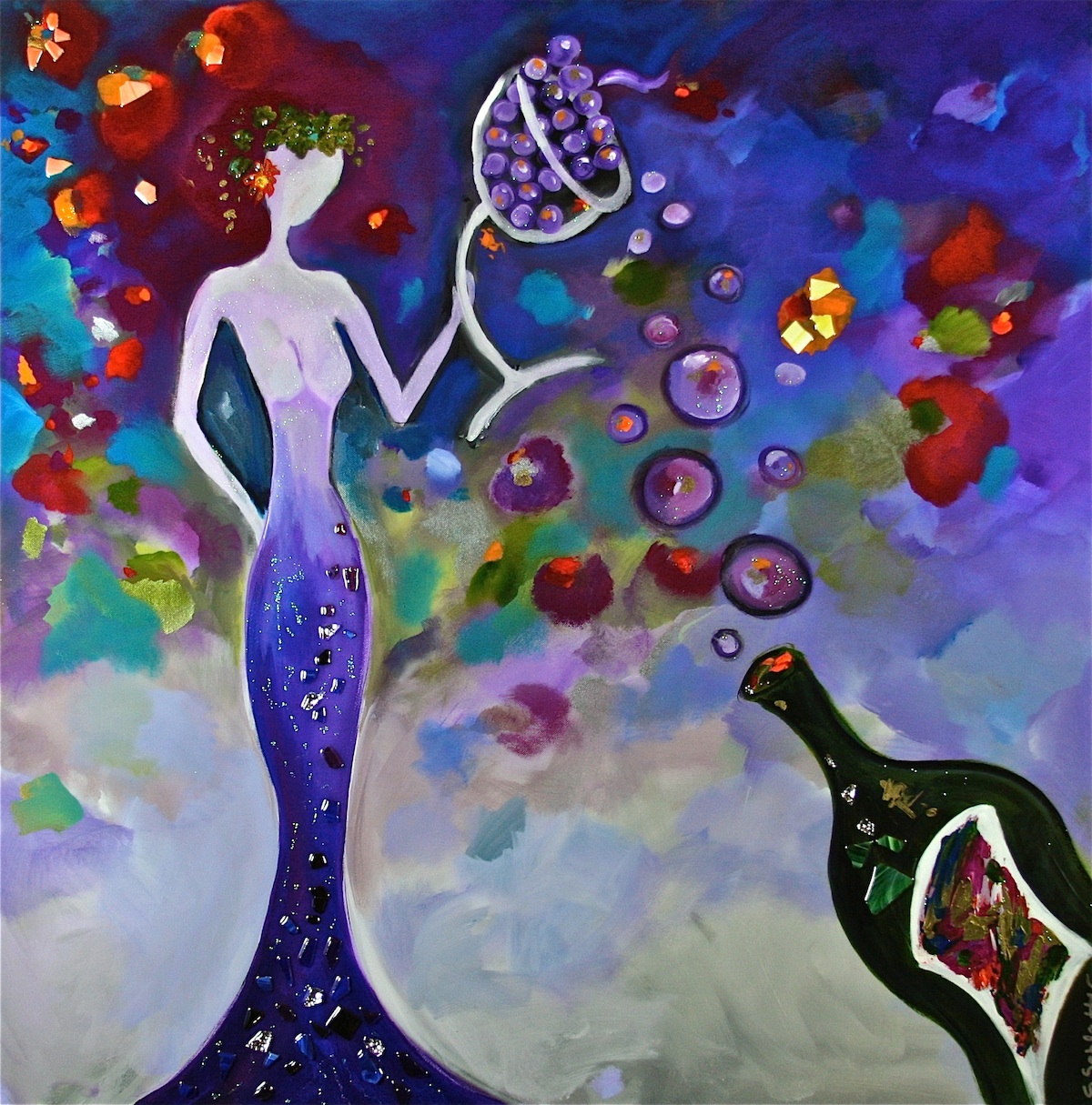 Goddess of Wine - Painting by Stephanie Schlatter