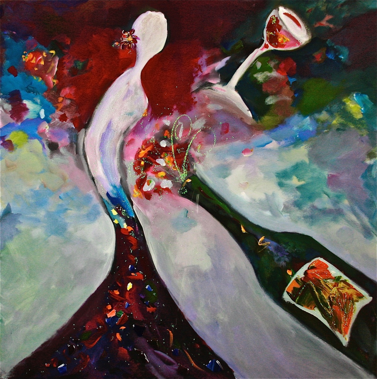 Goddess of Cabernet - Painting by Stephanie Schlatter
