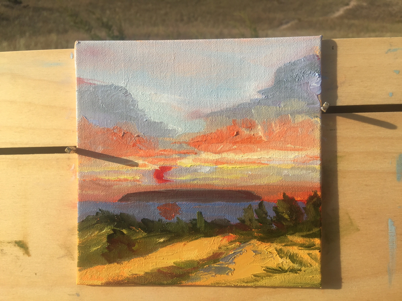 Plein air painting: Sunrise