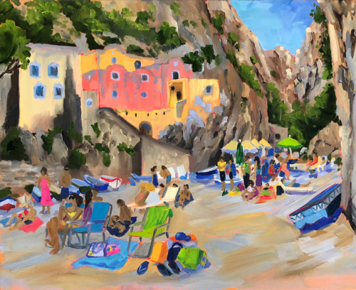 La Spiaggia - Painting by Stephanie Schlatter