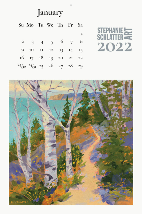 Schlatter January 2022 wall calendar