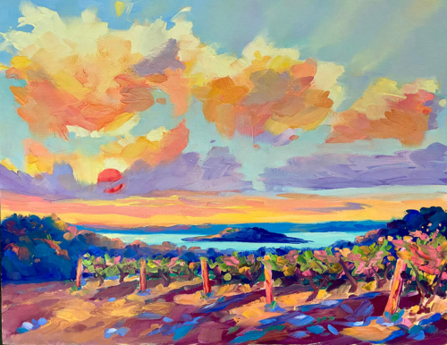 Sunset Lover painting by Stephanie Schlatter