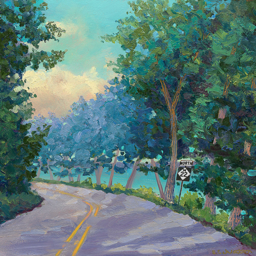 On the Road painting by Stephanie Schlatter