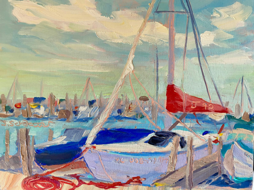 Same Boat painting by Stephanie Schlatter