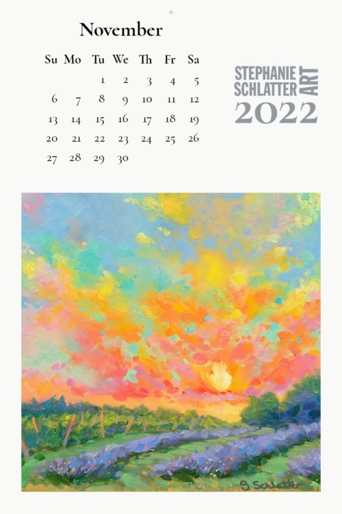 Schlatter November 2022 wall calendar