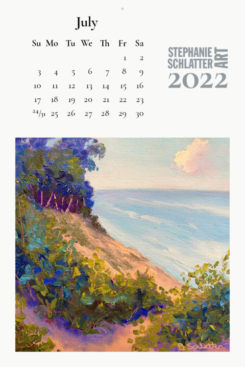 Schlatter July 2022 wall calendar