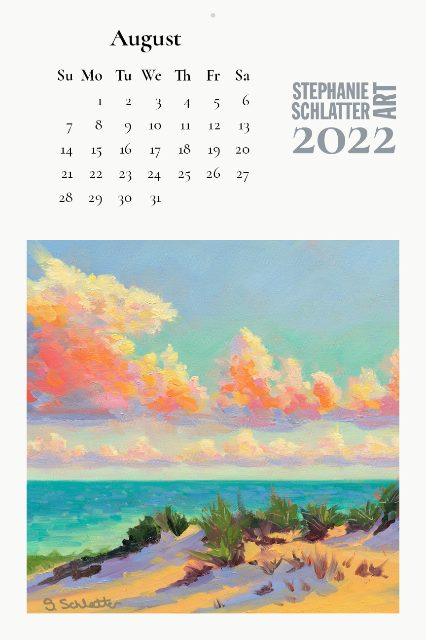 Schlatter August 2022 wall calendar