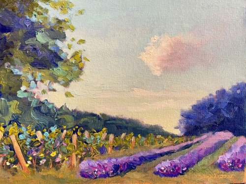 Lavender Kisses Painting by Stephanie Schlatter