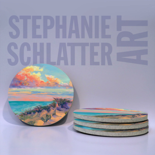 Not Hard to Do Coaster Set by Stephanie Schlatter
