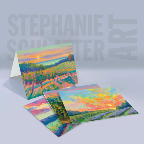 Wine Trail Series 3 Notecard Set by Stephanie Schlatter