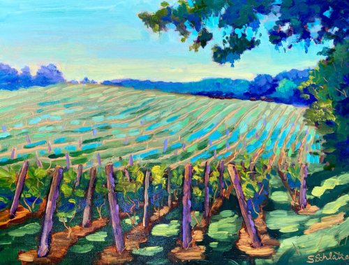 Grape Juice Painting by Stephanie Schlatter