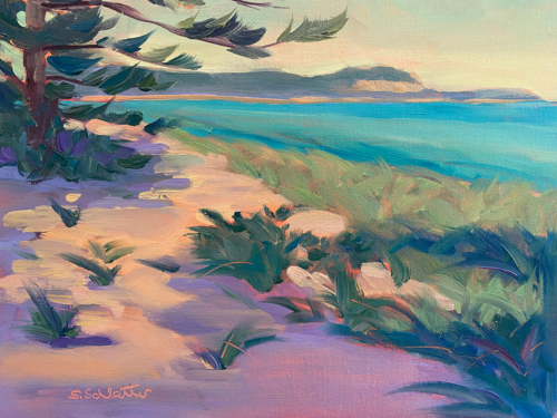 A Day at Lake Michigan Painting by Stephanie Schlatter