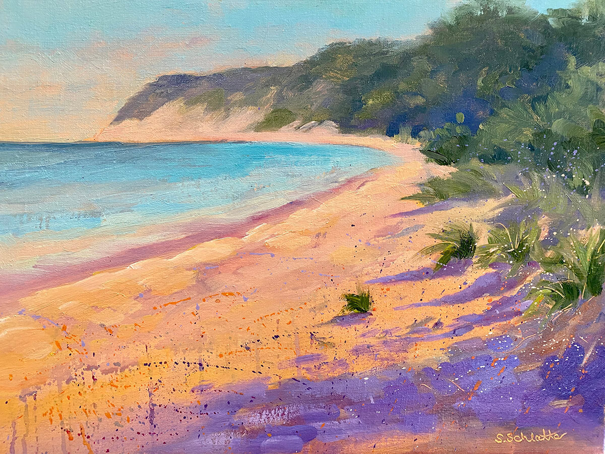 Eshe Road Beach Painting by Stephanie Schlatter
