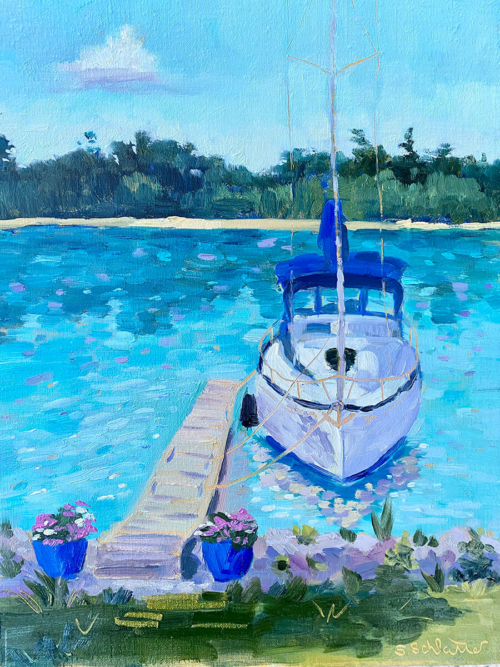 Let's Go Sailing Painting by Stephanie Schlatter