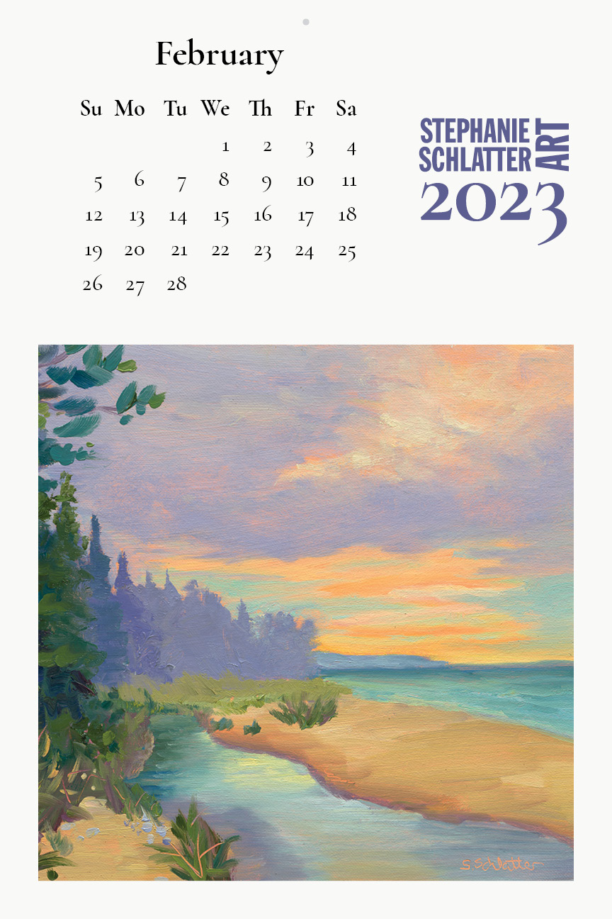 Schlatter February 2023 wall calendar