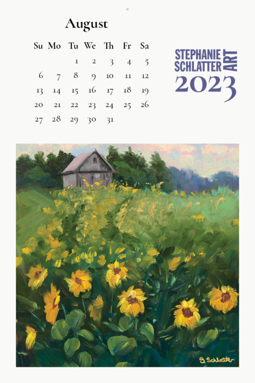 Schlatter August 2023 wall calendar