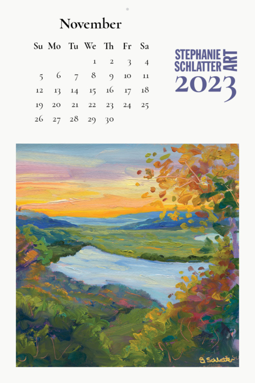 Schlatter November 2023 wall calendar