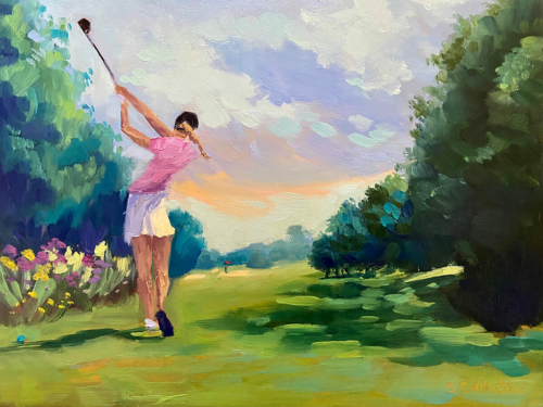 Hole in One Painting by Stephanie Schlatter