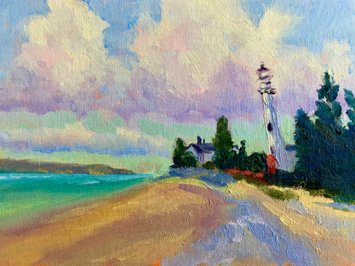 Manitou Island Painting by Stephanie Schlatter