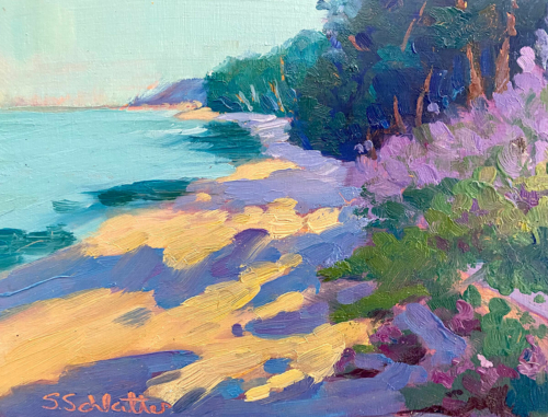 Colors of Lake Michigan Painting by Stephanie Schlatter