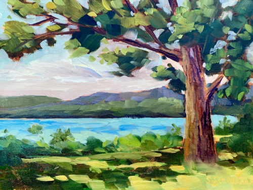 Glen Lake View Painting by Stephanie Schlatter
